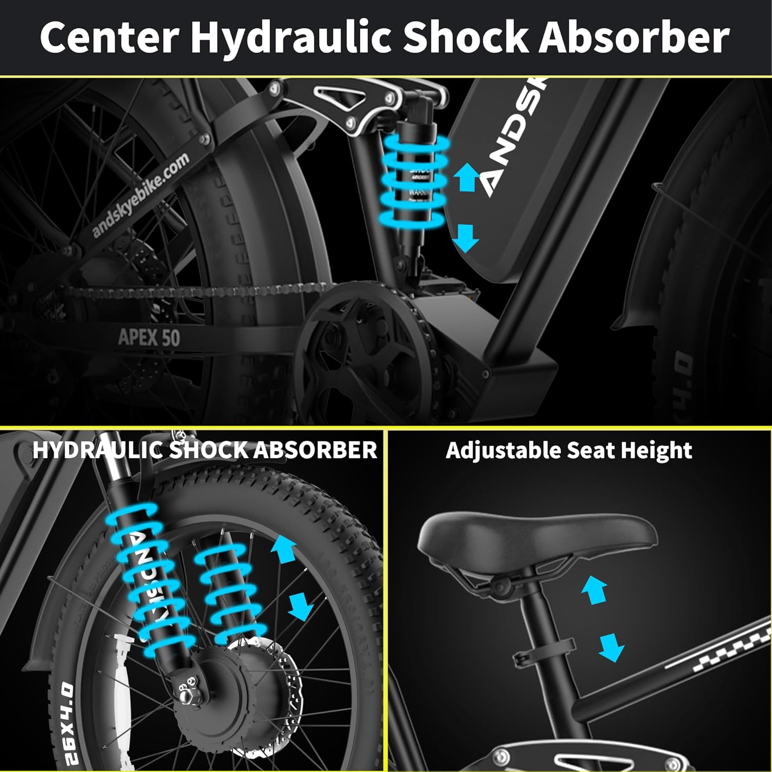 ANDSKY Apex50 AWD – elektryczn – 48V 1500W Rear Hub Motor With Battery recenzja i cena