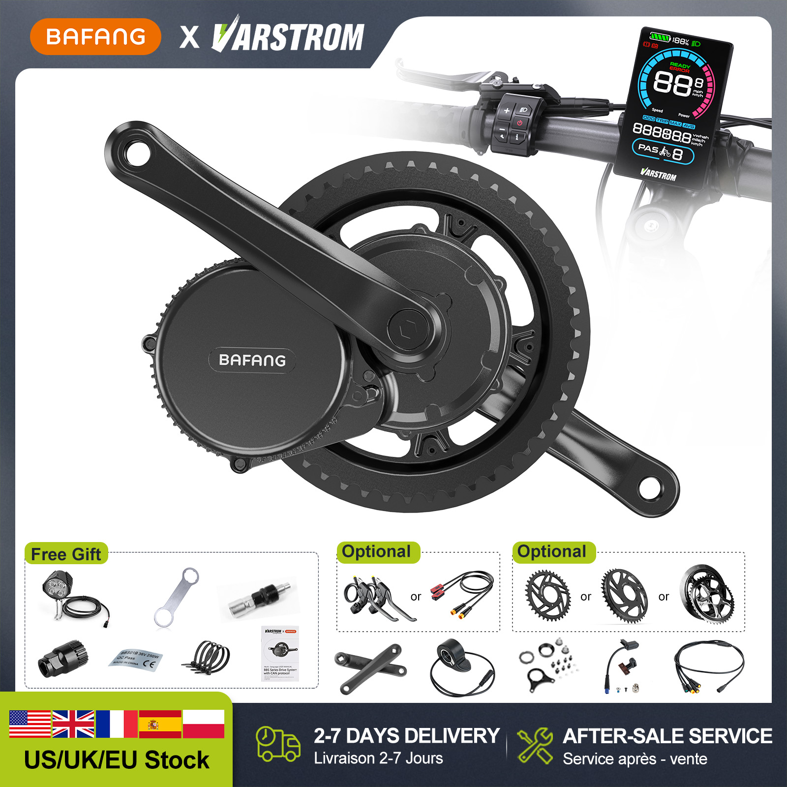 [US Stock] Silnik centralny BA – Mid Drive Conversion Kit 1000W recenzja i cena