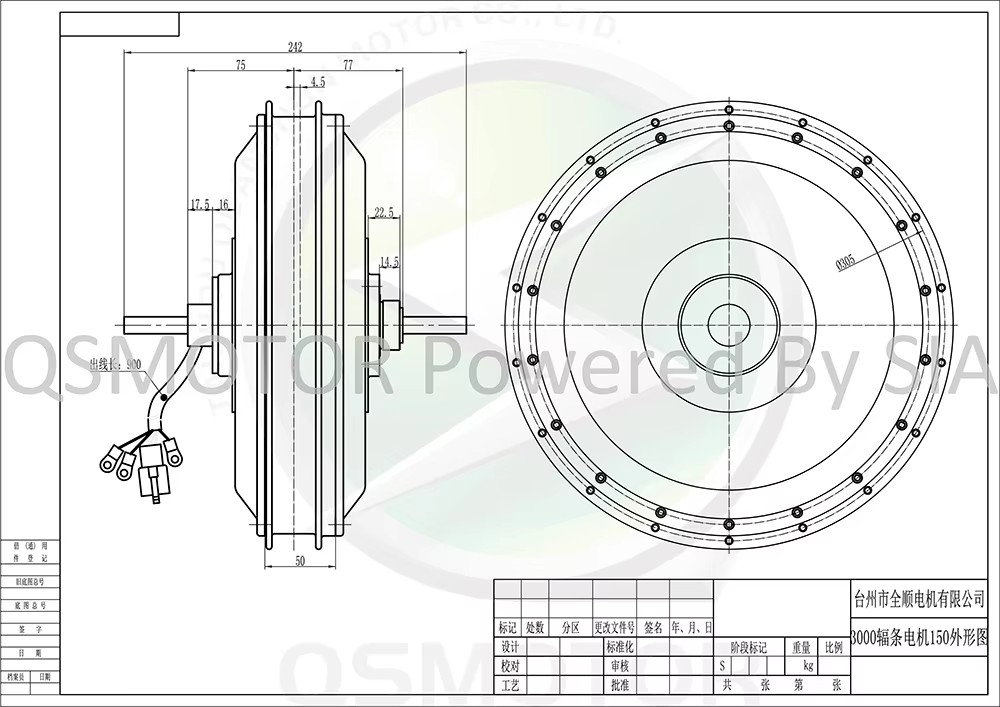 QSMotor QS273 V3 40H BLDC – si – 12000W Electric Motorcycle Hub Motor recenzja i cena